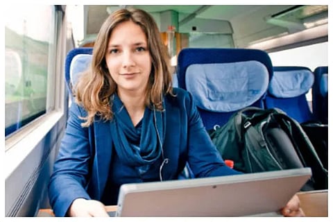 train woman