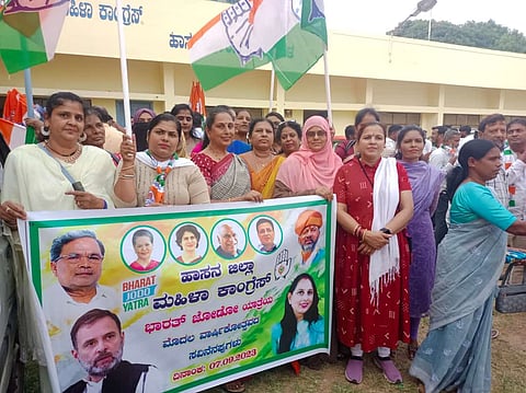 ಜಿಲ್ಲಾ ಕಾಂಗ್ರೆಸ್ ವತಿಯಿಂದ ನಗರದಲ್ಲಿ ಪಾದಯಾತ್ರೆ