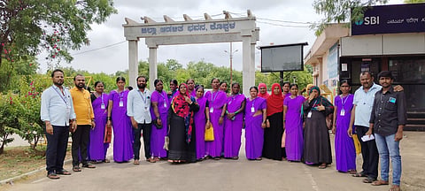 HOSTEL WORKERS PROTEST KOPPAL SALARY DEMAND