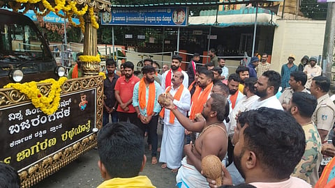 ಶೌರ್ಯ ಜಾಗರಣ ಹನುಮನ ರಥಯಾತ್ರೆಗೆ ಭವ್ಯ ಸ್ವಾಗತ