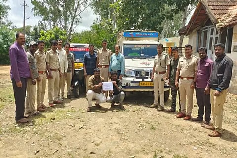 Arrest of two people who were transporting sago wood