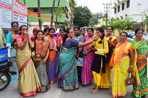 Celebration by BJP women workers