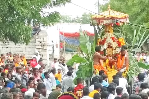 Celebration of Sridevi Jatra at Karavinala