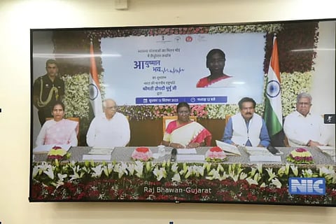 Honourable President of India, Smt. Droupadi Murmu virtually launches Ayushman Bhava Campaign (1)