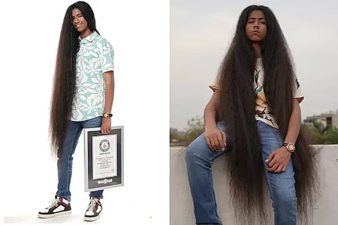 Indian teen sets world record with remarkably long hair