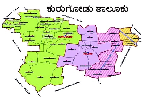 Kurugodu Taluk Map