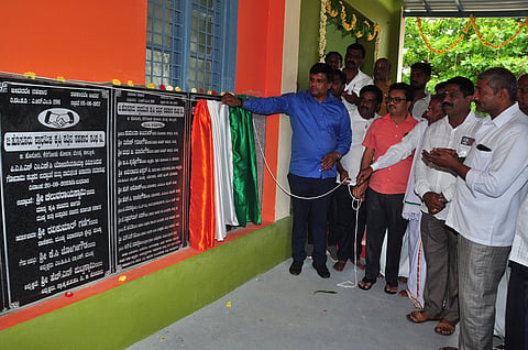 MLA Ravikumar Ganiga inaugurated the warehouse building in B.Hosur village