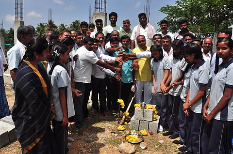 MLA drives government school building construction work
