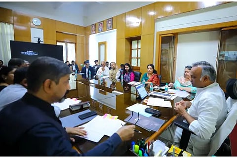 Minister Priyank Kharge meeting with Bank officers