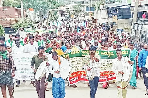Protest by farmers and workers
