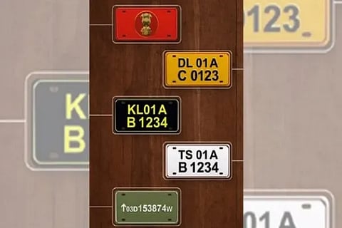 Secret behind the colours on a number plate