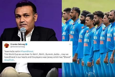 Team India nahin Team Bharat Virender Sehwag wants BCCI to change Indian team's name to Bharat