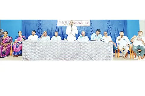President M.L.Bhat Talking in Annul Meeting