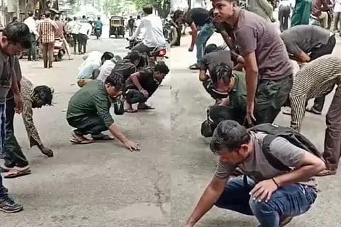video viral diamond in surat mini market roadspeople stopped to collect