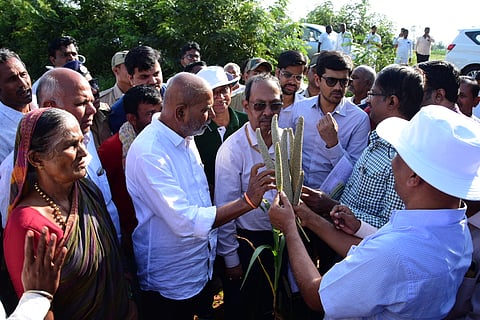 CENTRAL DROUGHT TEAM VISIT KOPPAL FARMERS FIELD