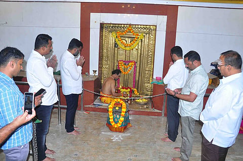 ದೇವಸ್ಥಾನದ ಸಿದ್ಧತೆ ಪರಿಶೀಲಿಸಿದ ಶಾಸಕ ಎಚ್.ಪಿ.ಸ್ವರೂಪ್