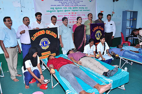 Blood Donation Camp at Gnanasagar Campus mandya