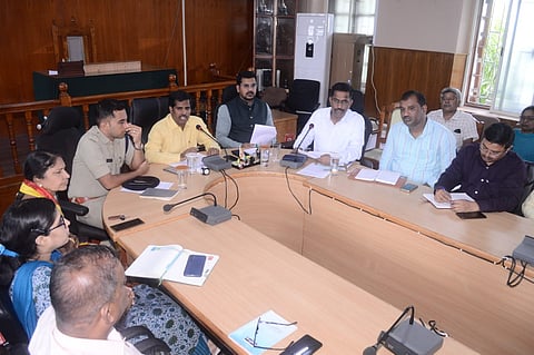 DC meeting regarding Kannada Rajyotsava mandya