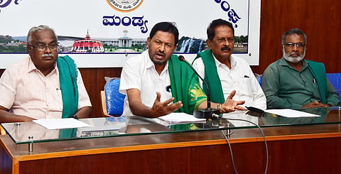 Dr. KC Basavaraju press conference on Cauvery dispute mandya