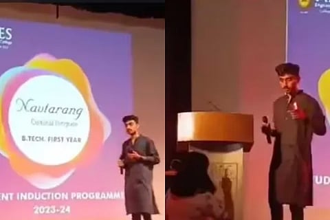 Ghaziabad college student says Jai Shri Ram on stage asked to leave