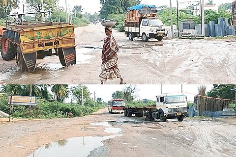 Gurugunta Nation Highway Damage