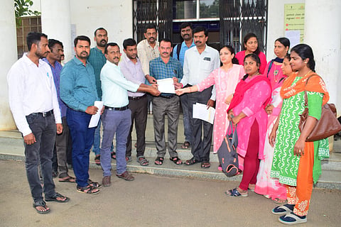 PDOs demand arrest of Gram Panchayat member mandya