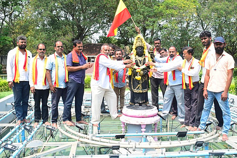 Walk by Kadamba Sene workers mandya