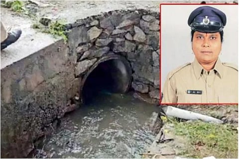 Woman constable died after slipping in drainage