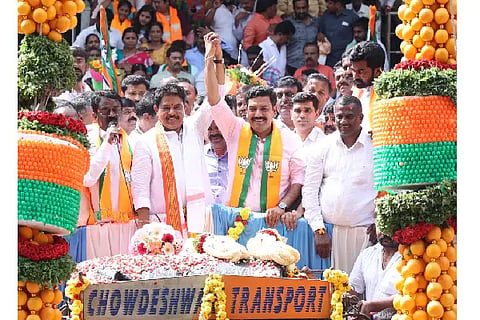 BJP grand procession