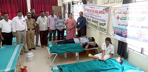 Blood Donation Camp at PES College mandya