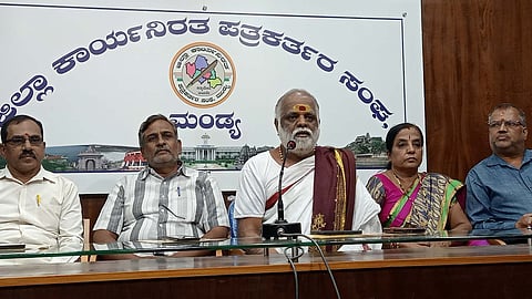 District Brahmin Sabha press conference mandya