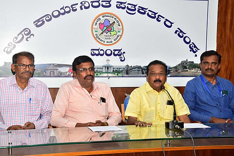 Former MLC KT Srikanthegowda press conference mandya