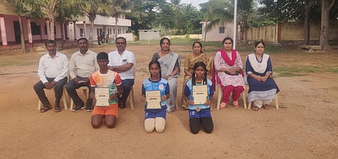 Selection for state level athletics mandya