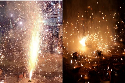 diwali celebration firecrackers