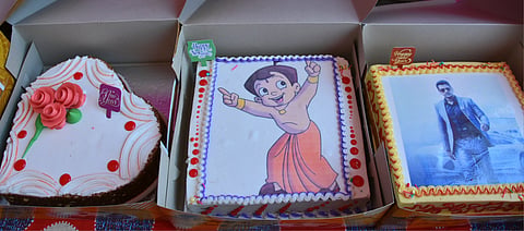 NEW YEAR CELEBRATION KOPPAL CAKE PUNEET CHOTA BHEEM