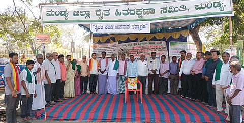 34th Day Cauvery protest mandya