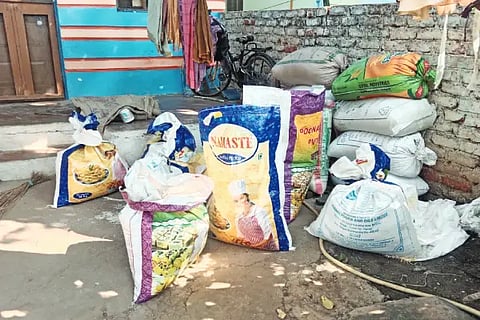 9 quintal rice in the house was confiscated