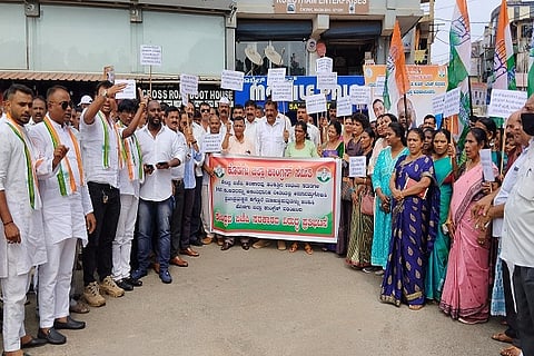 BJP protests against central government