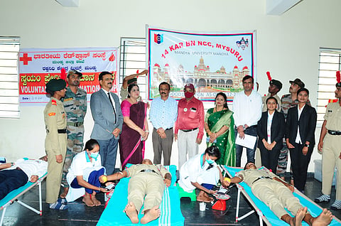 Blood Donation Camp at Mandya University