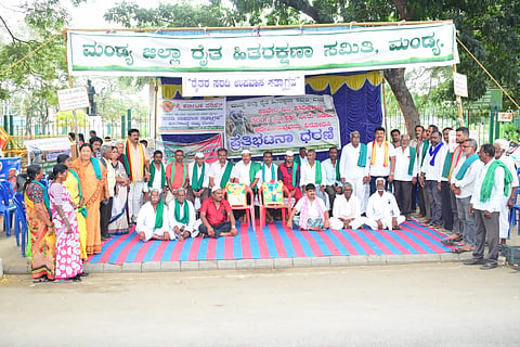 Cauvery protest Bannur farmer on hunger strike mandya