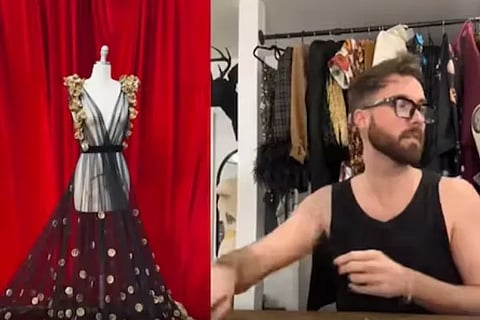 Gown Made Out Of Expired Condoms