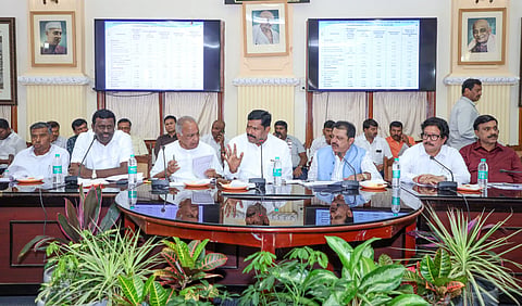 ICC MEETING TB DAM WATER RELEASE VIJAYANAGARA CANALS MINISTER SHIVARAJ TANGADAGI