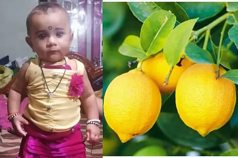 9 months old kid died after lemon stuck in throat at anantapur