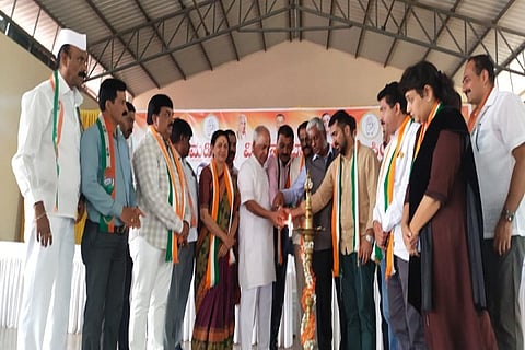 Congress workers meeting in Kushalanagar