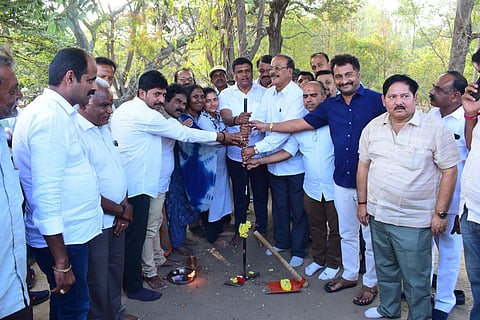 Construction of air-conditioned hi-tech toilets mandya