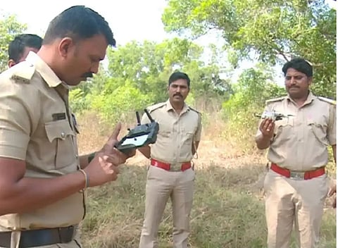 Excise department using drone
