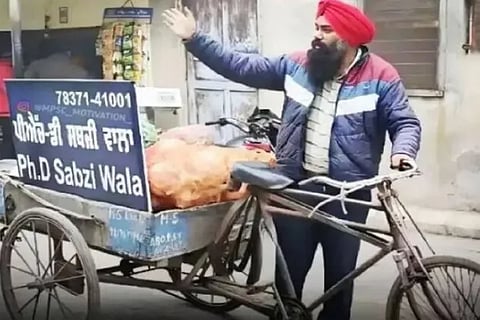 PhD Sabzi Wala Punjab man sells vegetables on streets to overcome financial struggles