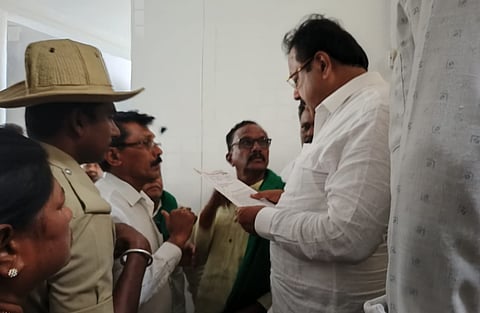Submission of appeal by farmers mandya