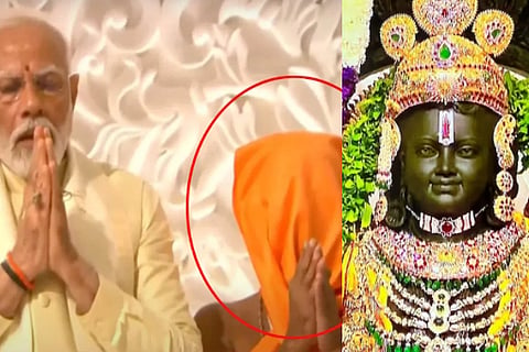 Why Swami Vishwaprasanna Tirtha Covers Face While Offering Naivedya To Ram Lalla During Pran Pratishta