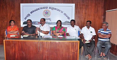 Zilla Yuva Parishath press conference mandya